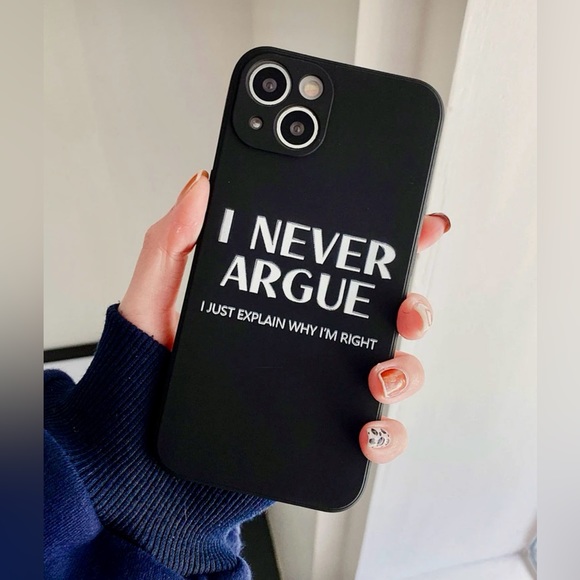 NWT iPhone 13ProMax Humorous Snarky Slogan Clear & Black Phone Cases - Picture 5 of 7